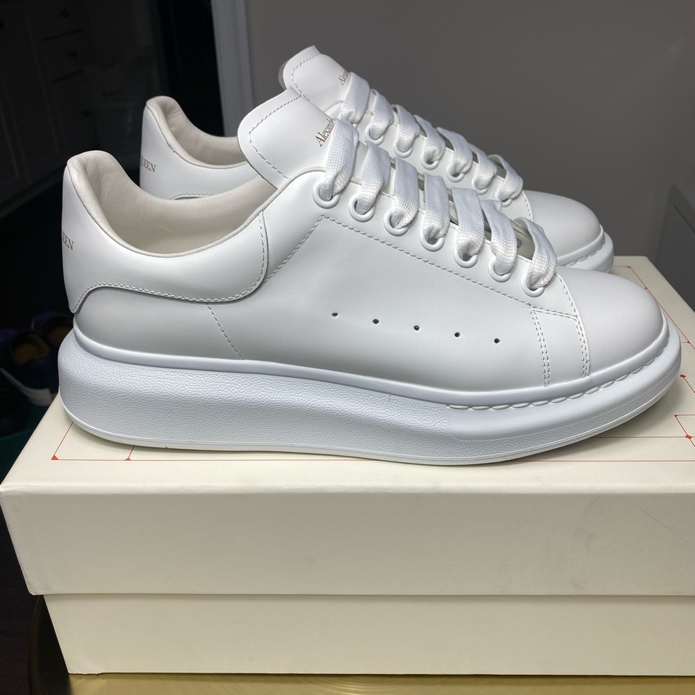 Alexander McQueen All White Sneakers 41.5